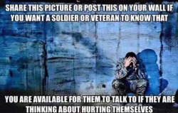 roninart-tactical:  h8muhsheen:  chazaliss:  Always here for any if needed  I would be honored to chat with a soldier.  I will always help a fellow Vet!  I&rsquo;m here anytime brothers!!