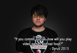 kazuowrites:  Dyrus gives advice for people who are depressed. 