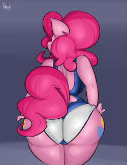 fandoms-females:  mizugi_pinkie_by_bubbleberrysanders ( FP #9 - Big Girl you are Beautiful ! )  dat pinkie booty