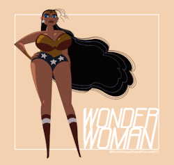 mariethorhauge:    Wooo! My animation friend and hero Sandra N. Andersen did an animated gif using my Wonder Woman design! So cool.  We collaborated a bit on making the pose work. Then Sandra did her magic. So bad-ass.    &lt;3 /////&lt;3