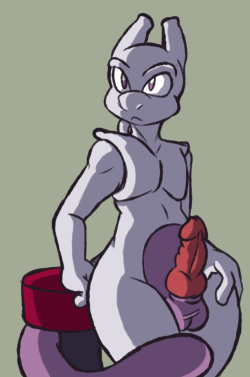 mewtwo chillin&rsquo; out with a boner for no particular reason