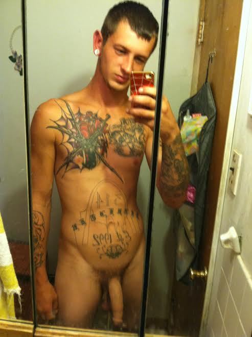 sexflexblog:  Dillon S. from MO - tatted &amp; hung MMA fighter who is curious