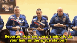 whiskey-and-c41:  micdotcom:  You’d think more than a year after this interaction, people would learn to stop asking female cosmonauts sexist questions. And yet, here we are. Russia is sending an all-female group into space — and not only were they