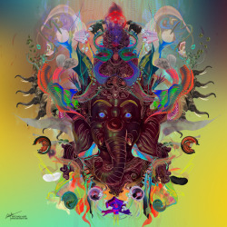 archann:  Archan Nair - New Illustration titled “ Ganesha “ Website // Facebook // Instagram 