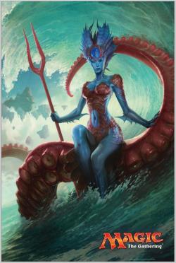 mtg-talk:  Here’s some art for Kiora, Master of the Depths and Ob Nixilis Reignited! Looks like, from the packaging, they will be the other two Walkers we get in BFZ along side Gideon. Our other Walkers will have to wait for Oath of the Gatewatch to