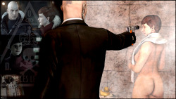 ginkasu:  It’s personal   My vision/version of the confrontation between Agent 47 and Diana in Hitman Absolution (but with the latest diana model) just seconds before he shoots her in the chest without the SJW full body coverage like the in-game sequence