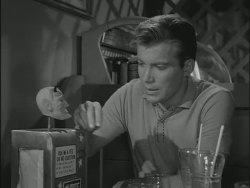 A handsome young William Shatner on The Twilight Zone episode “Nick of Time”, 1960