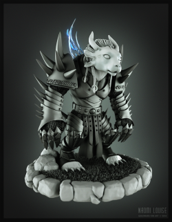 kattenpootjes:  A good friend of mine made this amazing 3d model of her guildwars 2 charr character, it was meant as a learning progress but it turned out pretty amazing :D I’m not sure if she does commissions but maybe if there is enough interest?