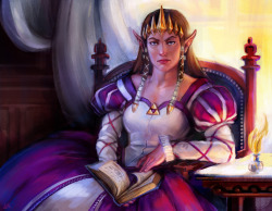 figmentforms:Zelda portrait with her classic “Resting Grump Face” 