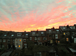 dogwithhat:  the sky turned tie-dye in sheffield at 16:09 today 