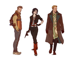 nathanandersonart:A better look at the three main players from William Gibson’s Neuromancer. Case, Molly and Armitage.