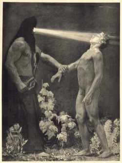 hypnotizehow:  wildwoman22:   “Hypnosis” by Sascha Schneider (lithograph, 1904)﻿   So,  where did the evil hypnotist stereotype come from? Not this guy, find out where…http://www.hypnotizehow.com/10-famous-hypnotists-shaped-modern-hypnotherapy
