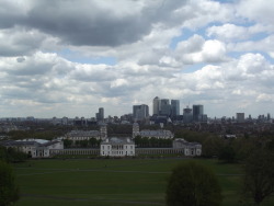 citylandscapes:  University of Greenwich and Canary Wharf, seen from the Royal Observatory, London. 