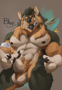 thebigspanishlycan: He big, he bleps.  You can find a bigger version and wips in my Patreon https://www.patreon.com/licantrox   