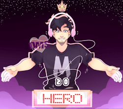 darkmagic-sweetheart:  Congrats to @markiplier on reaching 20 million subs!!! Please enjoy this art I made for the occasion that I turned into a small gif animation. :3Also do check out my speedpaint as it is my 100th video on my channel!!! :DAnd remember