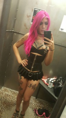 What I picked to wear out to the event at Submission. Minus the corset because it be too hard to dance and some boots. :)  