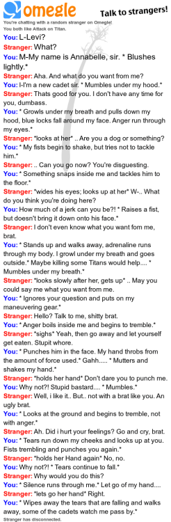Porn Pics Talking to a stranger  Levi x Oc, rather