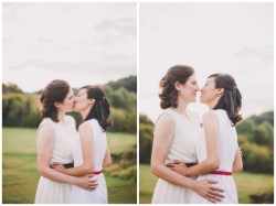 wlweddings:  Angela &amp; Heather by   One Summer Day, seen on Offbeat Bride 