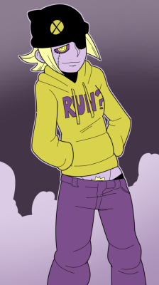 Drawlloween #8 - ZombieThe hideous mustard color and purple is growing on me. Her name is Iris.