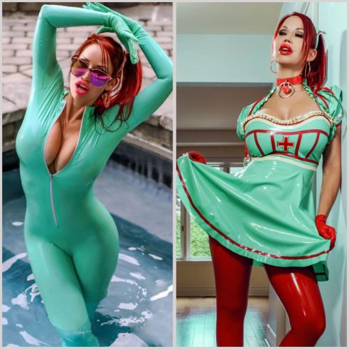 biancabeauchamp:Get your latex fix! DIVE IN or NURSIN’? You tell me in the comments below! 💦 🔥 #redhead #latex #medical #nurse #pool #water #catsuit #sunglasses #redlips https://www.instagram.com/p/CcTDHUYre2-/?igshid=NGJjMDIxMWI=