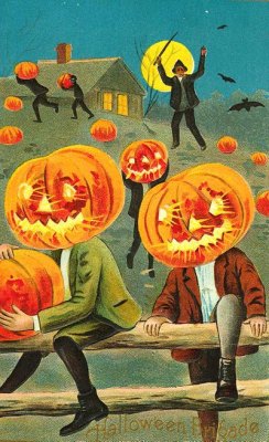 gravesandghouls:  Halloween postcards c.