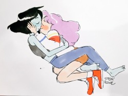 stephanierowe-art:  Did a redraw of an old bubbline pic I drew in 2013. Still love this ship 