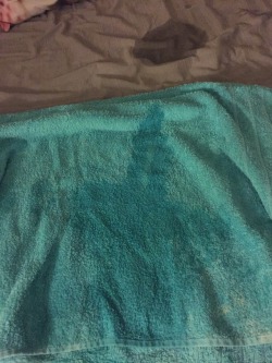 When you squirt through a folded towel, duvet