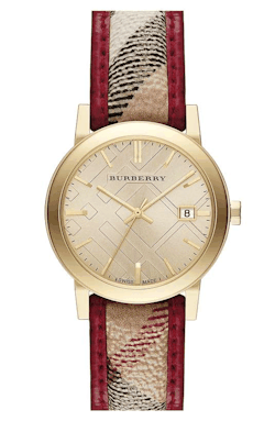 fuckyawatches:  Burberry Round Leather Piping