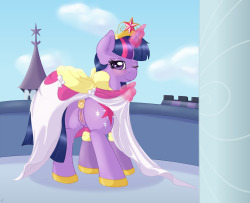 Click image for high resolution. Twilight showing off what she was wearing under her coronation dress. Dedicated to kevinsano, for being a huge bro in general and helping me out on several occasions. Thanks for everything! And thank you to all who watched