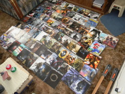 theomeganerd:  I’ve been collecting Game Informer since 2005. These are issues 149-237. I ran out of room so some of them are out of order. This is my largest video game magazine collection. *That Hotwheels track is my son’s.*