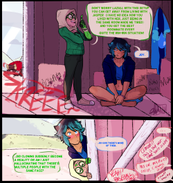 askthefamilyoflove:  //(( Let’s play ball! This is the first of what looks like a rather long series answer for Hit the Diamond! So with this I’m answering a few questions. Yes, Peridot and Lapis are now living together as roommates! Peridot got a