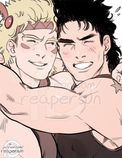 ~Support me on Patreon~I’ve  been filling a bunch of requests for patrons who preordered my book,  This Vacant Body :) This was a request for Joseph and Caesar from Jojo’s Bizarre Adventure ;w; I love them ;;;;w;;;;;