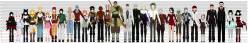 bearshounen:  Monty’s posted the cast of RWBY’s Height Chart Heights as follows, some are a bit off because of hair:  Ruby: 5’2 Weiss: 5’3 Blake: 5’6 [crown], 5’8 [ears] Yang: 5’8 Jaune: 6’1 Nora: 5’1 Pyrrah: 6’0 Lie Ren: 5’9 Sun: