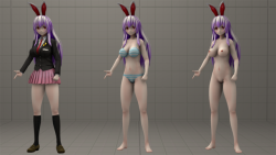 Reisen Udongein Inaba (Touhou Project) model available on SFMLabYeah, i said i was gonna take a rest. Yes, i know&hellip;. yes&hellip;&hellip;..Then i saw this model and&hellip;. well, fuck me, right?   xDWhatever, here you have: Time to add another