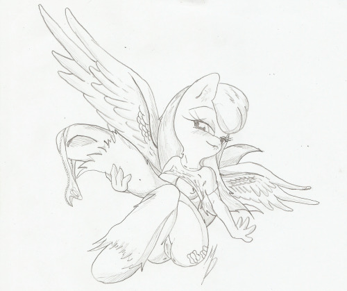 Fluttershy Traditional.  I’ll color it later.