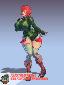 sutibaru:  benjaminwiddowson: I drew @sutibaru ‘s character in a stream request support me on patreon - www.patreon.com/benwiddowson i stream on twitch - www.twitch.tv/bullitbikini  Simply wonderful seeing her rendered in your talent. Thanks again for