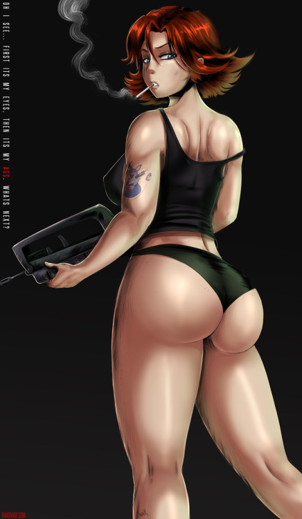 shadbase:  Meryl Silverburgh pin ups from the Metal Gear collection on Shadbase. Including the unreleased sketch versions. 