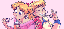 grimphantom: sailorfailures: by your side I did felt they are like sisters. Heck, we gotta remember that Sailor Venus dressed like Sailor Moon once.  Read More  they should of been sisters~ &lt;3