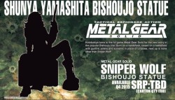 Oh damn I didn’t know there was gonna be a MGS Sniper Wolf Bishoujo figure. I need more than an silhouette dammit.but a MGS Bishoujo line means the B&amp;B are coming&hellip; damn