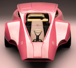 carsthatnevermadeit:  Pink Panther Limousine, 1969.Â The car was conceived by Hollywood vehicle designer Jay Ohrberg, who also created, among others, the DeLorean from Back to the Future and KITT from Knight Rider, as well as several Batmobiles. It was