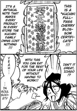 hanahimefc:  dohaerysdays:  I would love for Ichigo to stay in Soul Society just to irritate the hell out of Byakuya by profiting non-stop from the Kuchiki estates.  WTF? the Kuchiki Family owns STORES?! I wanna see the employees when Byakuya goes to