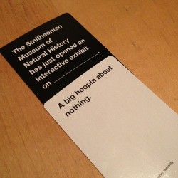 Cards against humanity. My favorite hand I’ve won.