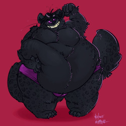 ghostbellies:  Commission for MakeusWhole!  ‘Ya spotted something ya like?’ Commission for Makeuswhole! i had the honor of drawing his fist  commissioned piece…so here is his fursona, fat and sassy, showing off  his guns. i hope you like it Makeuswhole!