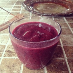 #Smoothie time #cherrys #blueberries #strawberries #acai berry juice and #pomegranate juice
