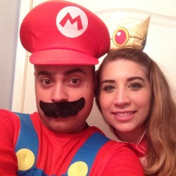 Mario And Princess Peach For Halloween! #Mario #Princesspeach #Costume #Halloween