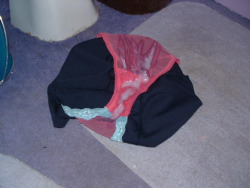 pantygirly:  perverthusband:  I didn’t wait up for my  Sexy Mature Voluptuous RedHeaded Hot FemDom Cuckoldrix Wife to get back from  her “Girls Night Out” last night. This is what I found lying on our bathroom floor this morning, I assume she had