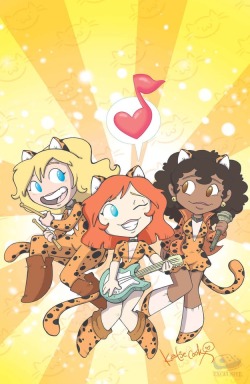 katiecandraw:  A cover I did for Archie’s Little Josie and the Pussycats. http://www.cbr.com/archie-comics-baltazar-franco-little-josie-and-the-pussycats/