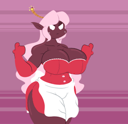 lucianite: slimekingk:  creepsofthegluniverse:  Warning! Major Boobage and ambiguous toplessness! Technically the doodle of the day for Saturday, which i finished long a go but then spent a ton of hours animating. Birthday gift for my friend Chooy64 at