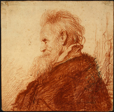 artist-rembrandt:Head of an Old Man, 1631, Rembrandt