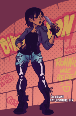 savarend:  the dinogeddon dollmaker finally came out so i made queer punk au mikasa  also very important